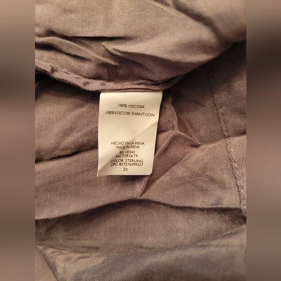 💥Daisy Fuentes 2x Square Neck Jeweled Grey Top - Picture 5 of 6